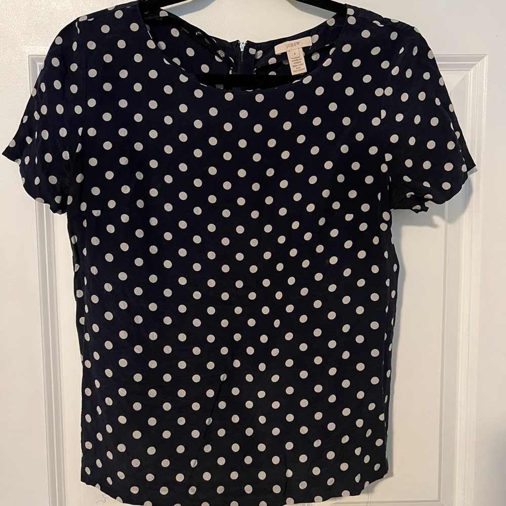 J. Crew | Short Sleeve Silk Top | Size 4